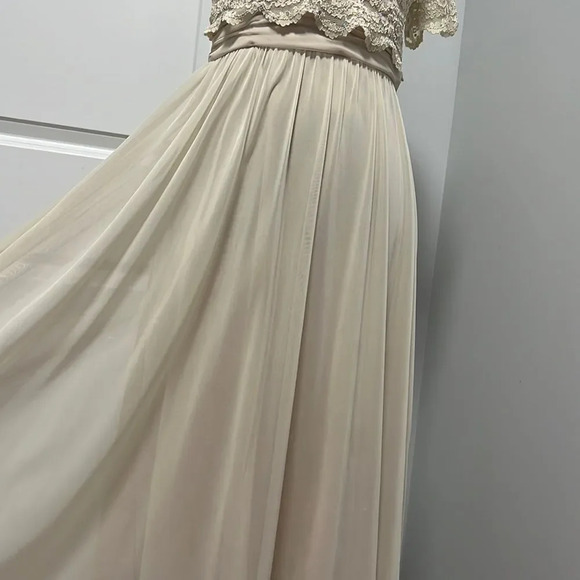 R&M Richards ||  size 6 Tall tan dress - Picture 5 of 10